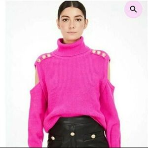 GENERATION LOVE BIBI CUT OUT SWEATER HOT PINK. Size XS.       NWOT